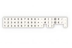 Klemmbausteine Fliesen 1x1 in weiß mit Druck mit Nummern und Sonderzeichen Set 53Stück