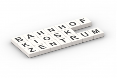 Klemmbausteine Fliesen 1x1 in weiß mit Druck Buchstaben Set 50Stück