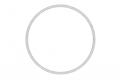 STS Klemmbausteine Eisenbahn Schiene Kurven/Gebogen RADIUS 104 im Karton - 32Stück
