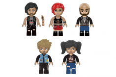 KiddiCraft Klemmbausteine KIDDIZ Figuren-Pack Rock Festival - 72 Teile