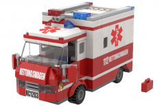 KiddiCraft Klemmbausteine Rettungswagen - 296 Teile