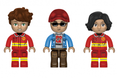 KiddiCraft Klemmbausteine Rettungswagen - 296 Teile