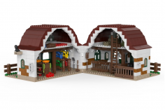KiddiCraft Klemmbausteine Ponyhof - 869 Teile