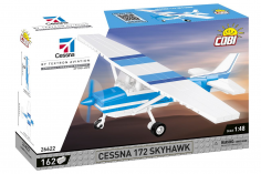 COBI Klemmbausteine Flugzeug Cessna 172 Skyhawk weiß-blau - 162 Teile