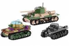 COBI Klemmbausteine Panzer Museum Set Renault R35, Valentine IX und Panzer I - 595 Teile