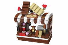 MouldKing Klemmbausteine Schokoladen-Stand - 255 Teile