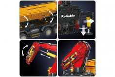 MouldKing Klemmbausteine LKW mit Selbstentladekran mit RC Set - 4012 Teile