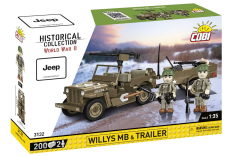 Cobi Klemmbausteine Auto Willys MB mit Trailer - 200 Teile
