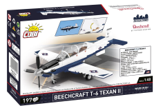 COBI Klemmbausteine Flugzeuge Beechcraft T-6 Texan II Blau - 197 Teile
