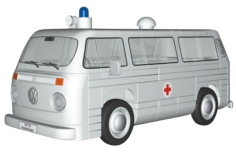 COBI Klemmbausteine Autos VW T2B Krankenwagen - 172 Teile