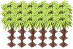 KBW Klemmbausteine Palme in lime grün SUPER SET 18Stück