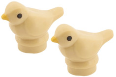 Klemmbausteine Tier Spatz in hellbeige 2Stück