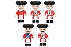 KiddiCraft Klemmbausteine KIDDIZ Figuren-Pack Rotröcke Soldaten - 78 Teile