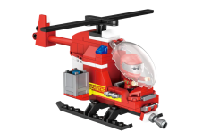 Kiddicraft Klemmbausteine Feuerwehr Hubschrauber - 134 Teile