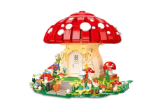 Jie Star Klemmbausteine Verträumter Pilz - 1296 Teile